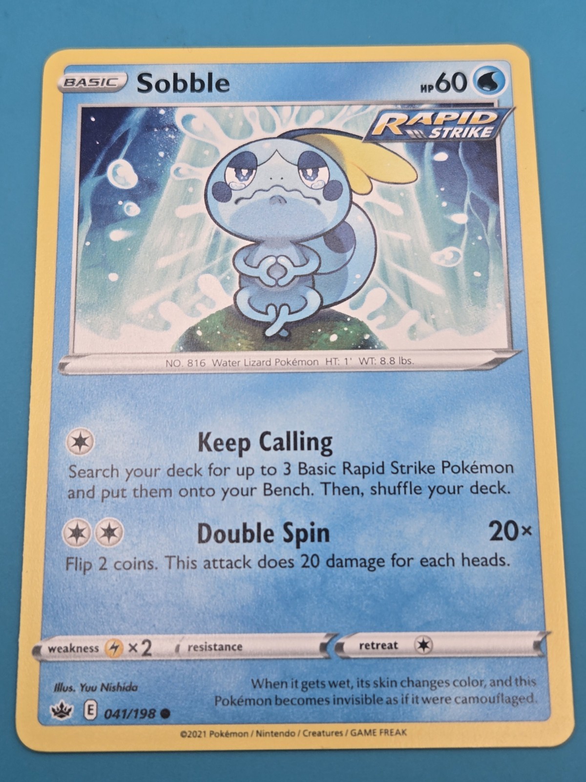 Pokemon TCG Chilling Reign Sobble 041/198 NM
