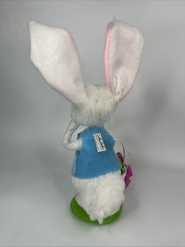 Annalee Easter Parade Girl Boy Bunny Jelly Bean Basket 12” Pink Blue W Tags - Picture 3 of 6