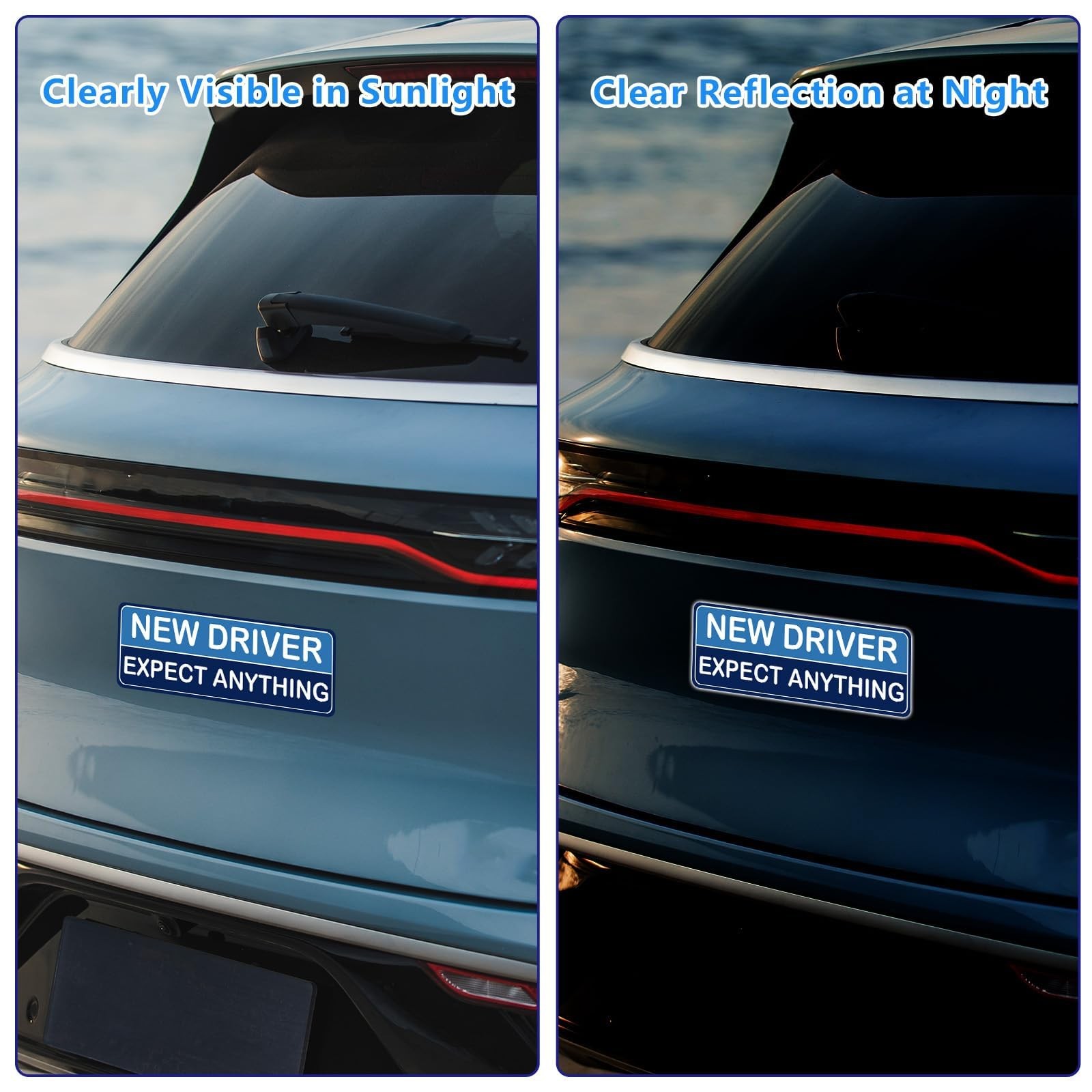 HINGTAI 3Pcs Magnetic Student Driver Stickers, Custom Theme, Plastic Material...