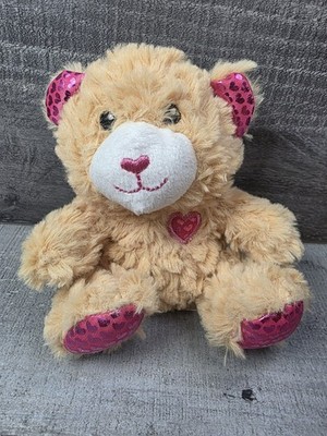 Greenbrier Brown Fluffy Valentine Teddy Bear 5'' Plush Embroidered Eyes 6  g44