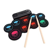 Electronic Drum Set Portable Drum Kit Roll Up Pad 9 Pad USB MIDI Built in