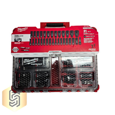 Milwaukee 49-66-6806 SHOCKWAVE Impact Duty Socket 1/2 Dr 31PC PACKOUT Set