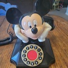 Vintage Mickey Mouse Touch Tone Desk Phone Push Button (Not Tested)