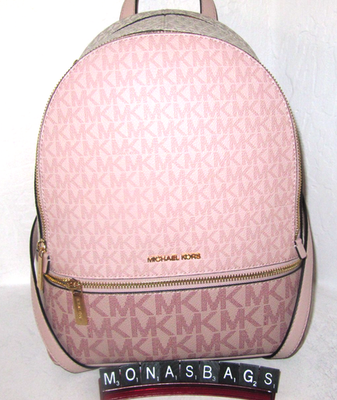 Michael Kors Light Pink Signature Logo Backpack Jaycee Medium Ombré Signature Logo Backpack in POWDER BLUSH  main image 2