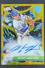 2025 Topps Cosmic Chrome Wyatt Langford Gold Auto /50 #CCA-WL Rangers