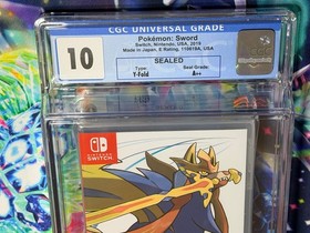 ENCASED 2019 SWITCH Pokemon SWORD Game 1st PRINT CGC Graded 10 Y-Fold A++ Seal