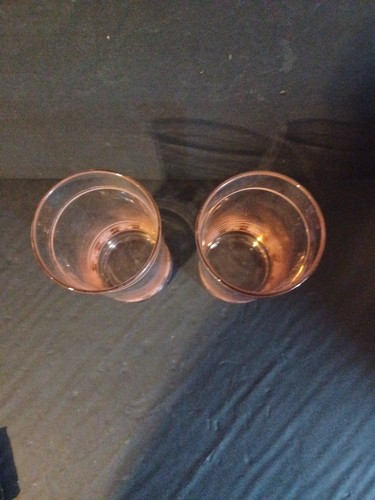 Vintage Libbey 6" Capri Misty Rose Blossom Pink Glasses Set of 2 - Picture 4 of 7
