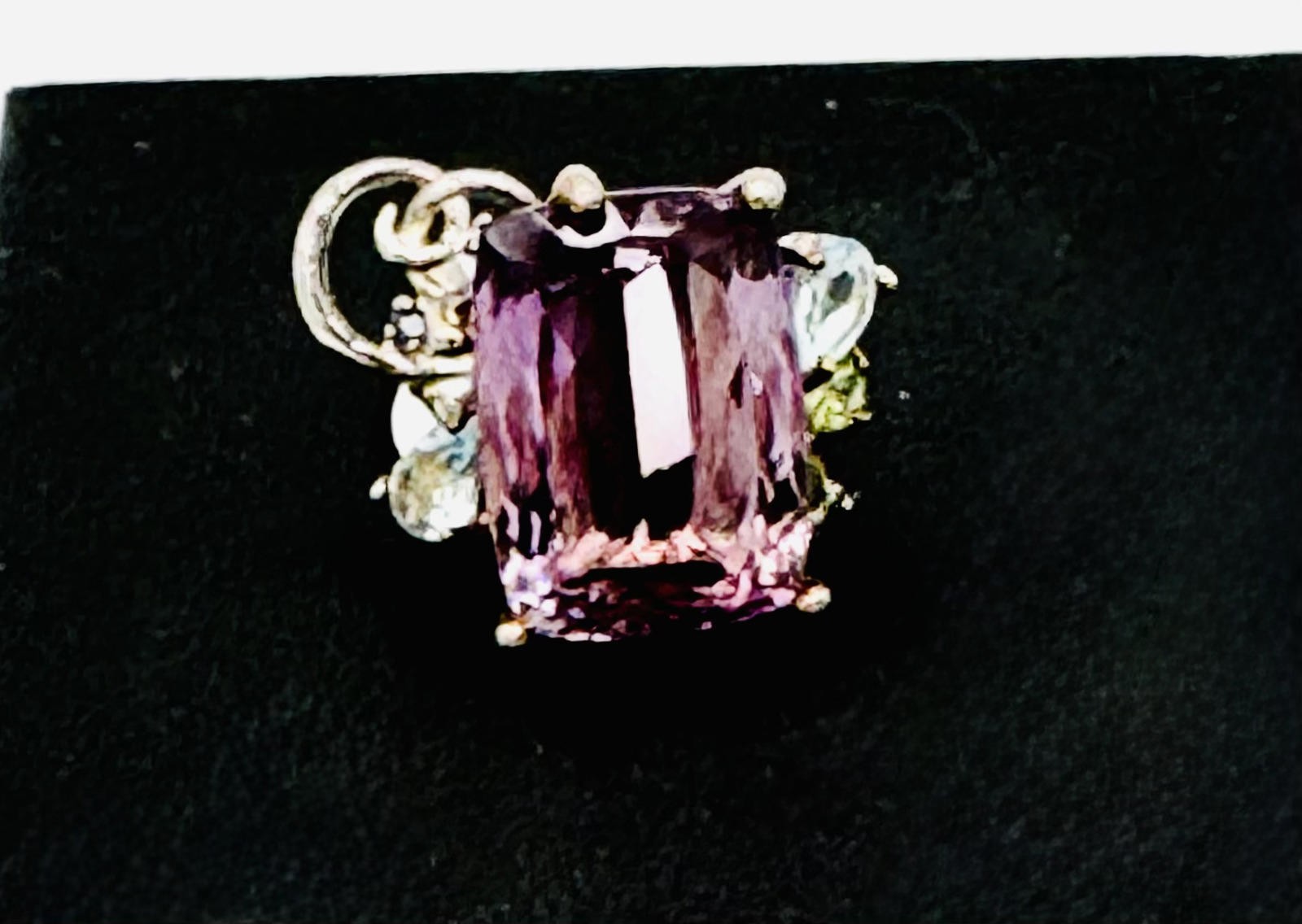 Large Amethyst statement ring - - image 2