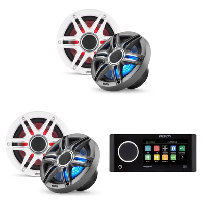 Fusion MS-RA770 Apollo Source Unit w/ (2 Pair ) Clarion CMSP-651RGB-SWG Premi...