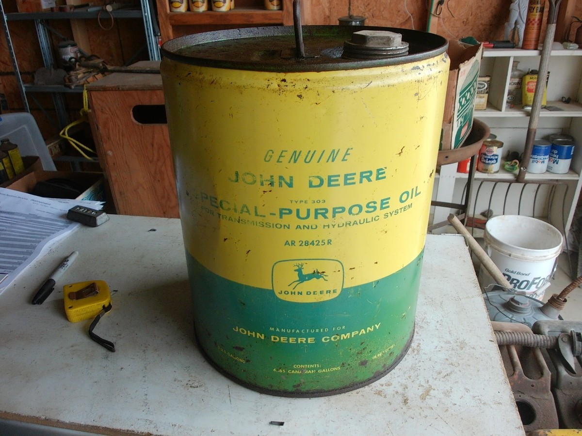 USA VINTAGE JOHN DEERE 5ガロン缶 1960s Vintage 5 Gallon John Deere Oil Can Very Rare Older Color Style