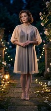 Vanity Fair Ivory Lace Sheer Robe Romantic Feminine Hollywood Honeymoon Vintage
