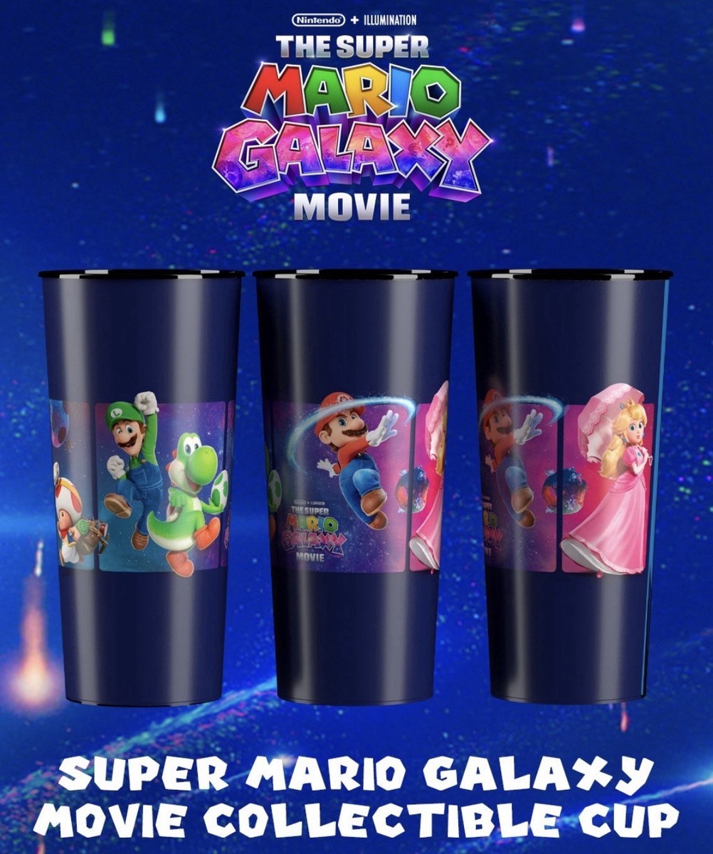 Super Mario Galaxy Movie 2026 Large Plastic Soda Cup Nintendo