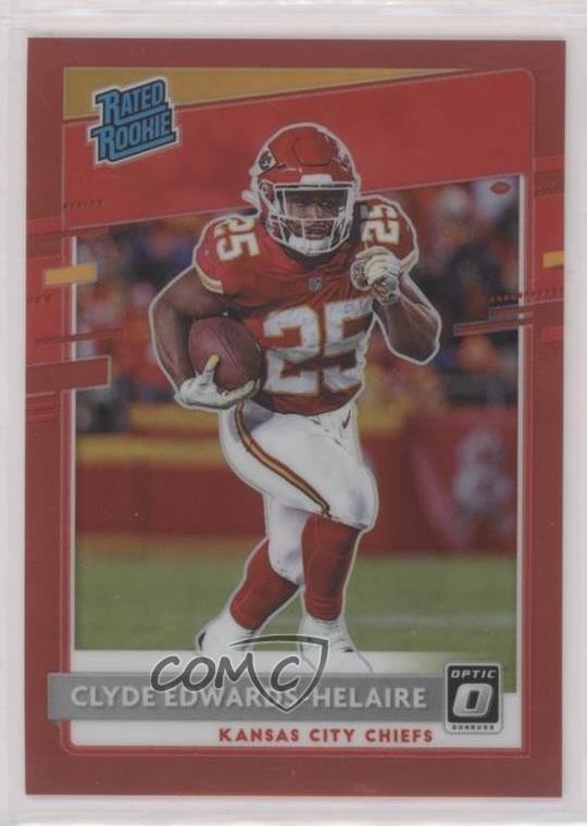 2020 Donruss Optic Rated Rookies Red Prizm /99 Clyde Edwards-Helaire Rookie RC