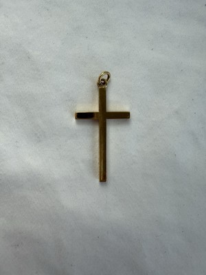 Vintage 10k Gold Filled Cross Pendant Signed W.E.H