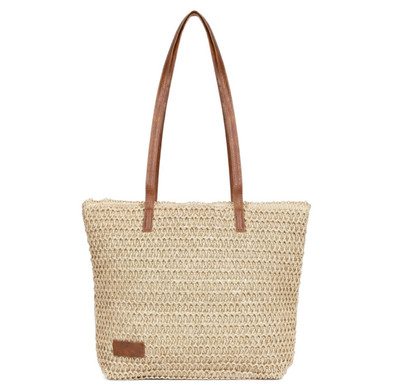 Womens Beach Bag Straw Tote Bag Woven Summer Handbag Large Shoulder Bag ...