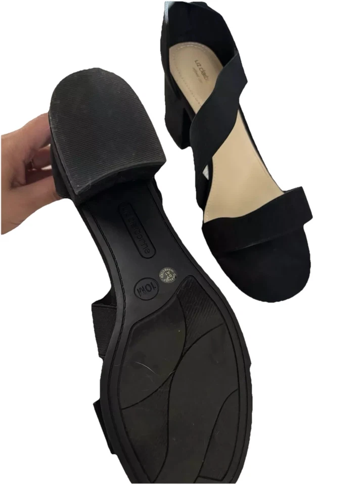 Closed toe designed Liz Claiborne Emerson Heel Strap. 1 Inch Heel. In Good Shape - Image 3 of 4