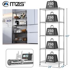 5 Tier Heavy Duty Shelving Unit Wire Shelf Rack Garage Storage