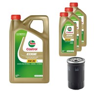 Inspektionspaket 8L Castrol Titanium 5W-30 FüR Hyundai Santa Fé II 2.2 Crdi 4X4