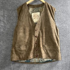 Original Kapraun Wildleder Trachtenweste Braun Vintage Herren Gr M Oktoberfest