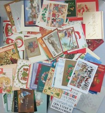 Lot of 125 Christmas Card Fronts for Scrapbooking Crafts Decoupage Cards 2 lbs