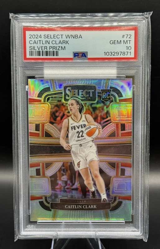 2024 Panini Select WNBA Caitlin Clark #72 Silver Prizm RC PSA 10