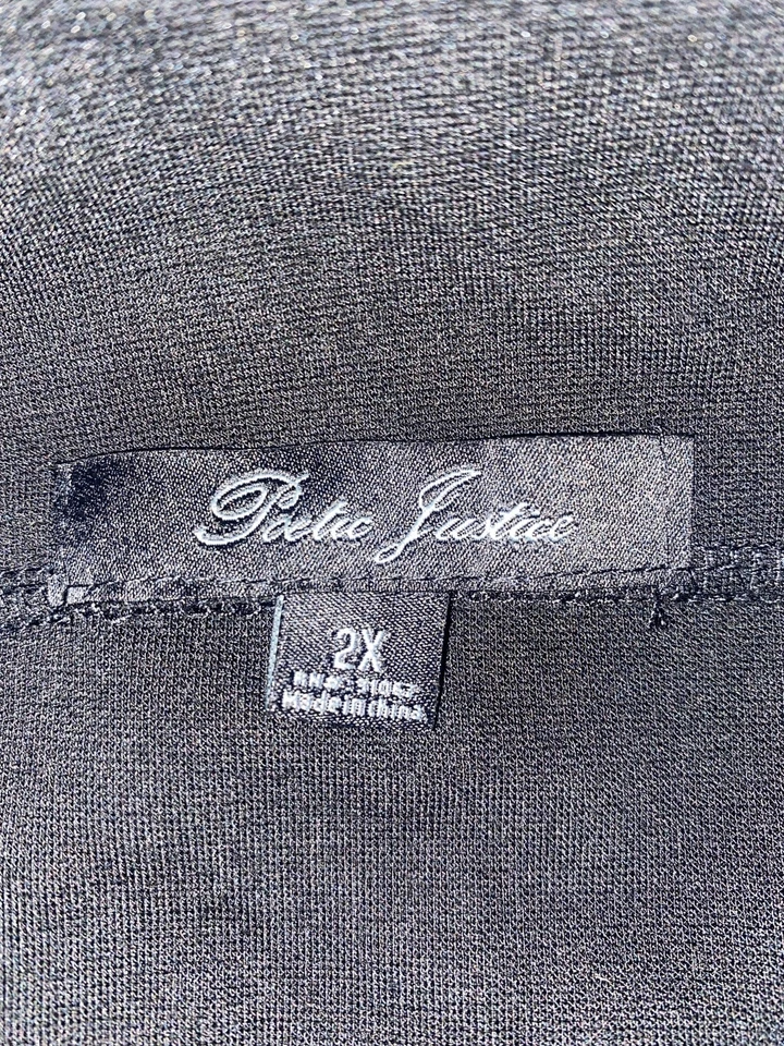 Poetic Justice, Mujer Falda Negra Con Cremallera Acento Talla 2x Foto 4 de 4