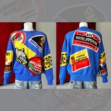 GIANNI VERSACE wool embroidered sweater Hotel pattern size IT 50 from S/S 1992