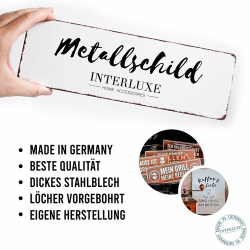 Interluxe Schild aus Metall 20x20cm - Zuhause ist da, wo wir zusammen sind - - Bild 3 von 9