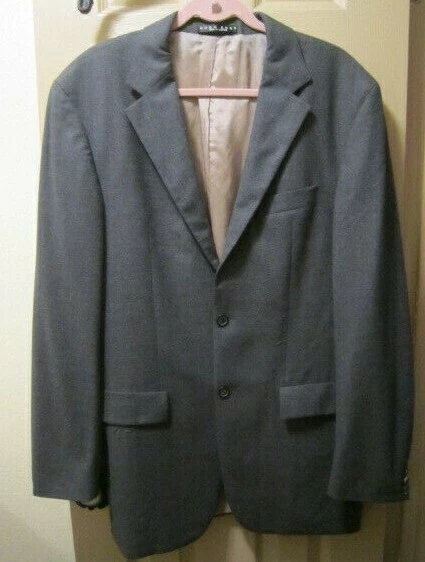 ALEXANDER MCQUEEN TG 40L HUGO BOSS GRIGIO LANA ELASTICIZZATA MC QUEEN SMART GIACCA BLAZER CAPPOTTO SPORTIVO BUONO STATO