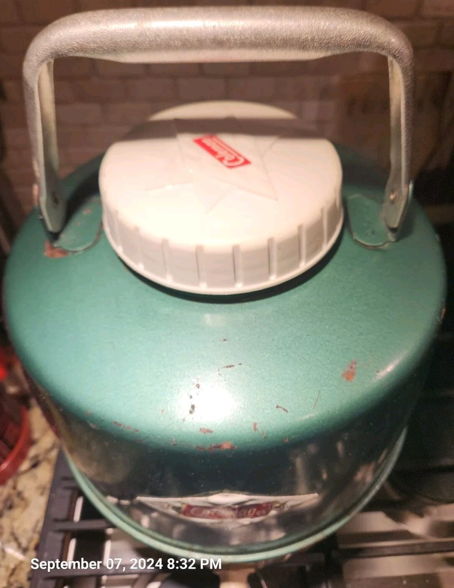 Vintage Jan.1964 Coleman Diamond Logo 2 Gallon Green Water Cooler
