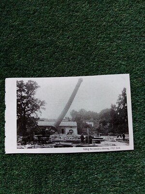 Ot4 Ephemera Nachdruck Bild Fuchs & Söhne Brauerei Fällung des Schornsteins 1937