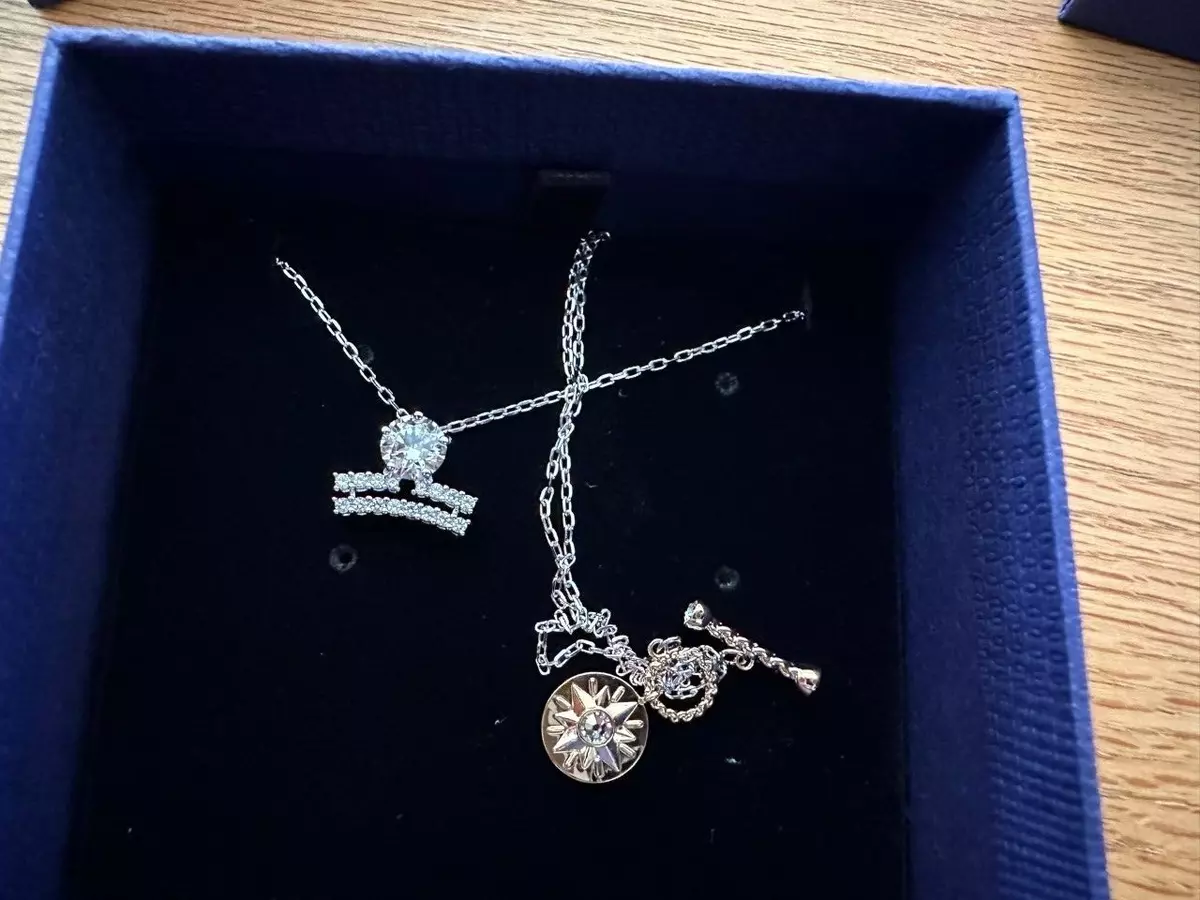 Zodiac pendant necklace swarovski deals