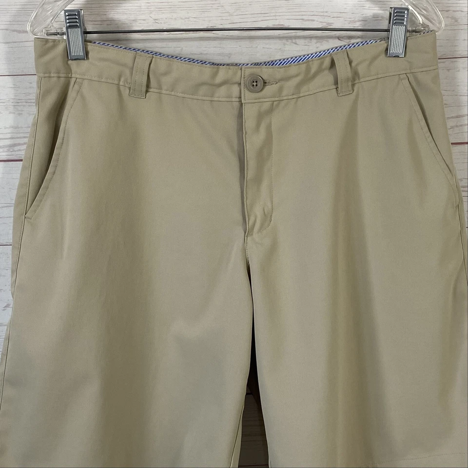 Tommy Hilfiger Boys Chino Shorts Sz 20 Husky Beige Polyester Blend Stretch 32x10 - Image 2 of 4