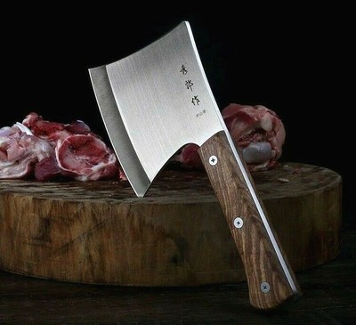 Full Tang Handmade Cleaver Knife Wood Handle Slicing Beef Cut Chop Bones Butcher