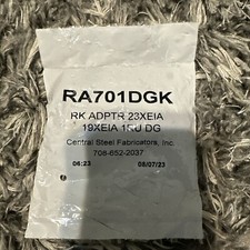 2 Pack; Central Steel Fabricators RA701DGK- 1RU Rack Adapter Gray Kit (B53)