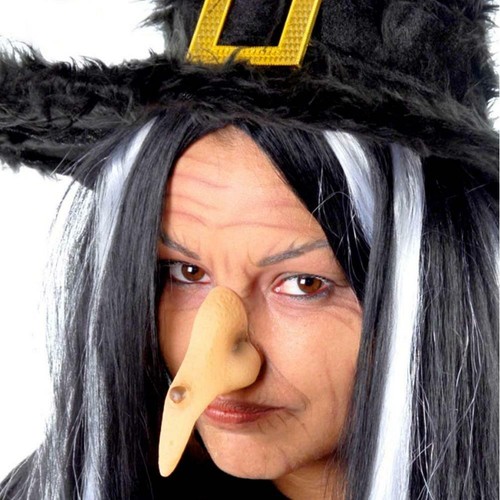 Latex Witch Nose with Wart Fancy Dress Halloween Accessory