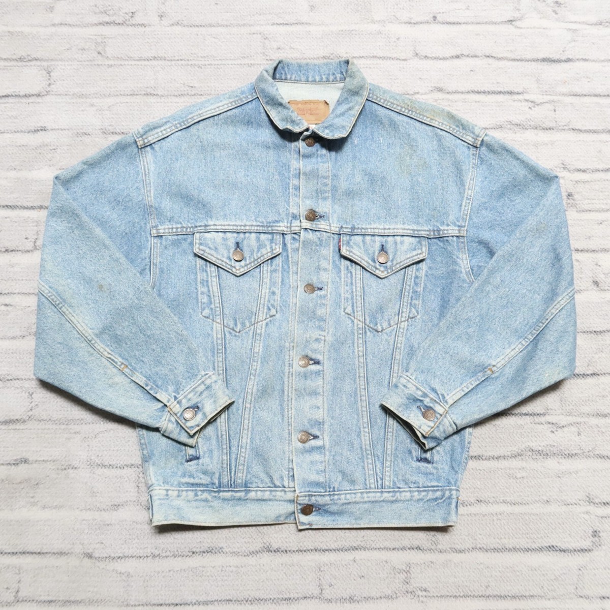 Vintage Levis Type 3 508 Denim Trucker Jean Jacket XL Light Wash