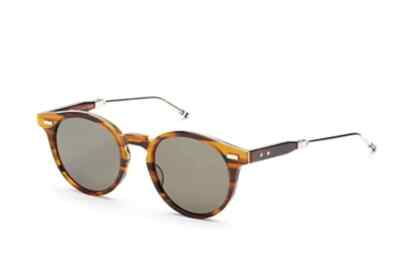 Authentic THOM BROWNE TB-806-B-WLT-GLD-48 Walnut-12K Gold Foldable 