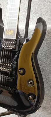 Esp Horizon-II NT Black Electric Gutiar Used with Soft Case from Japan