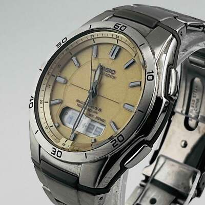CASIO WVA-M640 Tough Solar Digital-Analog Multi Band 6 Goldfarben 38,8 mm