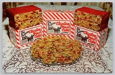 Old Fashioned Claxton Fruit Cake Postcard 1960s Civitan Club of Los Angeles CA