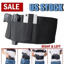 Tactical Belly Band Holster Concealed Hidden Carry Pistol Hand Gun Waist Belt