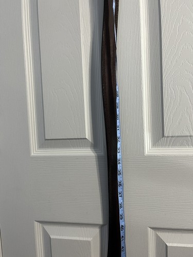 Handcrafted Bullhide Belt Brown Leather Size 52 Made in The USA Brown Thread - Picture 6 of 13