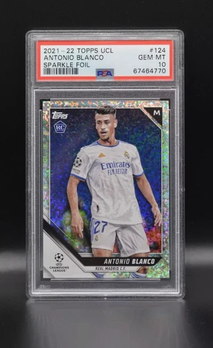 Antonio Blanco Rookie RC Sparkle 2021-22 Topps UEFA Champions League PSA 10 #124