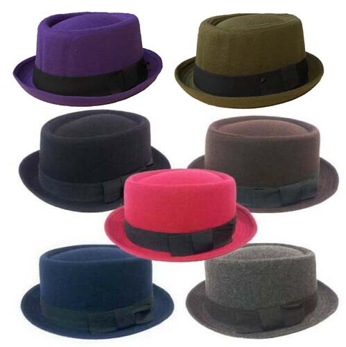 FEDORA GANGSTER ROLL UP DERVY Round Top FEDORA BUCKET HAT 