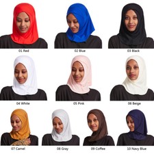 Muslim Full Cover Women Hijab Turban Amira One Piece Pull On Instant Wrap Shawl
