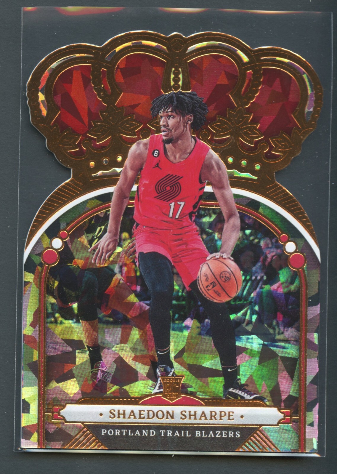 Shaedon Sharpe Rookie Crown Royale Crystal Cracked Ice #48 2022-23 Panini RC