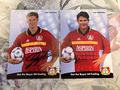 Jan Heintze BAYER LEVERKUSEN 1998/1998 FEHLDRUCK Autogrammkarte selten RARITÄT