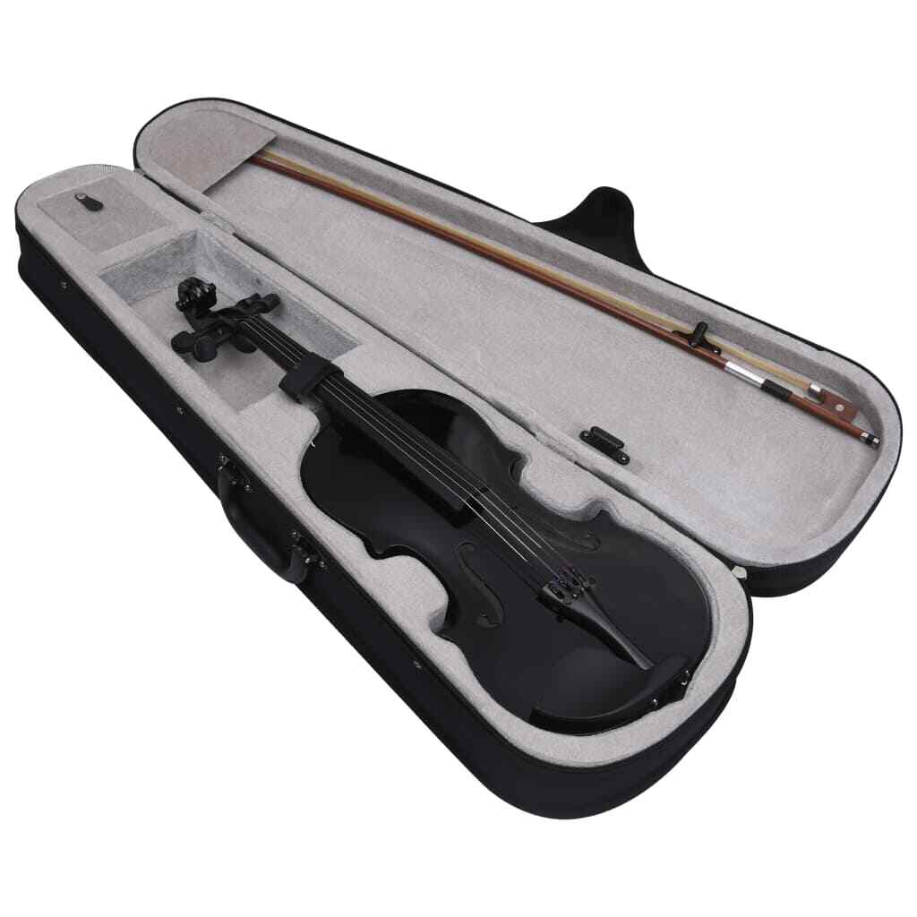 Violin Full Set with Bow and Chin Rest Black 4/4 vidaXL | eBay Violin Full Set with Bow and Chin Rest Black 4/4 vidaXL | eBay