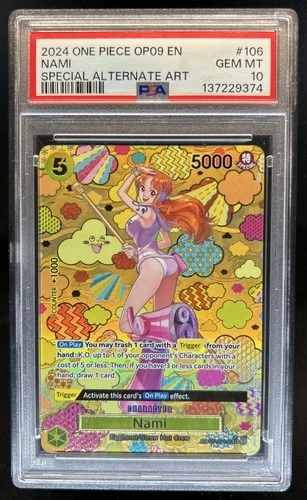 2024 One Piece Emperors in the New World Nami Special Alt Art #OP08-106 PSA 10